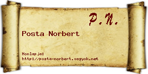 Posta Norbert névjegykártya