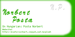 norbert posta business card